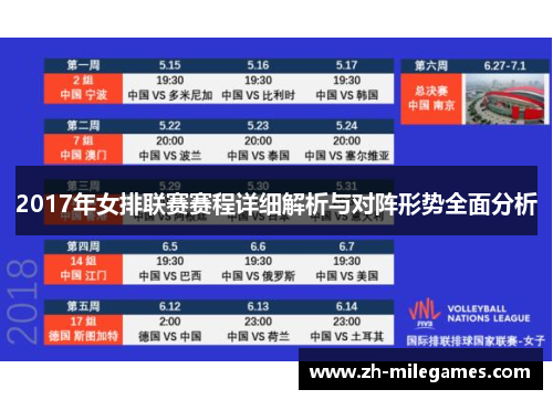 2017年女排联赛赛程详细解析与对阵形势全面分析