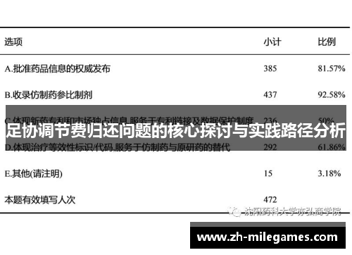 足协调节费归还问题的核心探讨与实践路径分析
