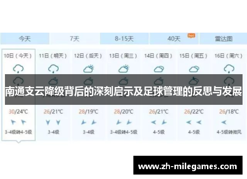 南通支云降级背后的深刻启示及足球管理的反思与发展